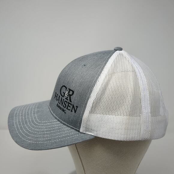 G&R Hansen Farms Inc Trucker Hat Gray One Size Adjustable Mesh Back Richardson - Picture 3 of 10